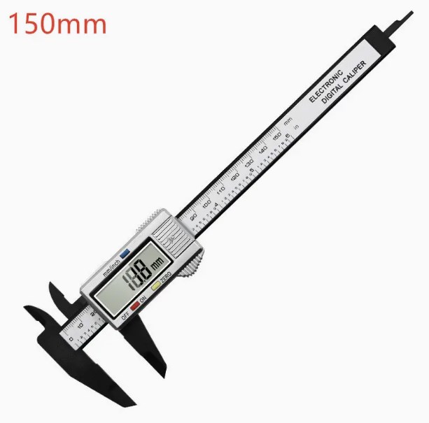 Calibrador Digital Electrónico de Fibra de Carbono 150mm
