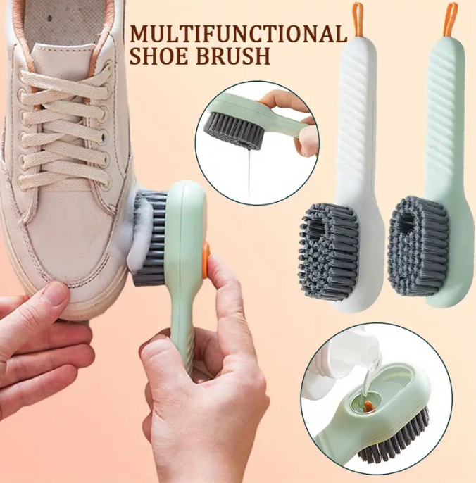 Cepillo de Limpieza Multifuncional para Zapatos con Dispensador de Jabón